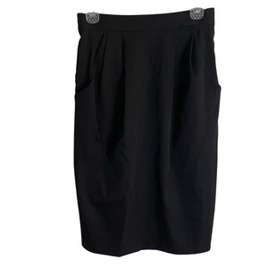 Weathervane Elegant Black Pencil Skirt Size 10 With Zippered Back vintage y2k